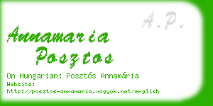 annamaria posztos business card